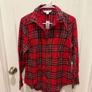 Old Navy Red and Blue Plaid Shirt NWT